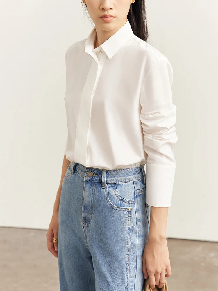 Minimalism Shirts for Women Spring, Summer, Fall, New Office Lady Long Sleeve Shirts Blouse Female Camisas Fashion Tops 71 427 321 893, 888 912 818848, white