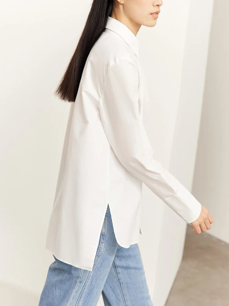 Minimalism Shirts for Women Spring, Summer, Fall, New Office Lady Long Sleeve Shirts Blouse Female Camisas Fashion Tops 71 427 321 893, 888 912 818848, white