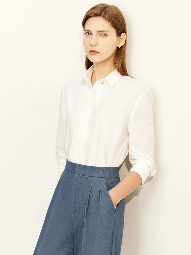 Minimalism Shirts for Women Spring, Summer, Fall, New Office Lady Long Sleeve Shirts Blouse Female Camisas Fashion Tops 71 427 321 893, 888 912 818848, white